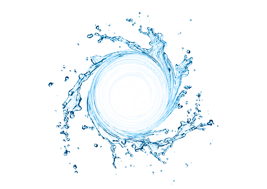 swirling water splash